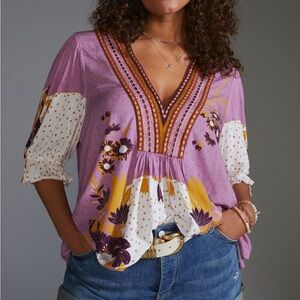 Anthropologie Bl-nk London Stephanie Top purple m